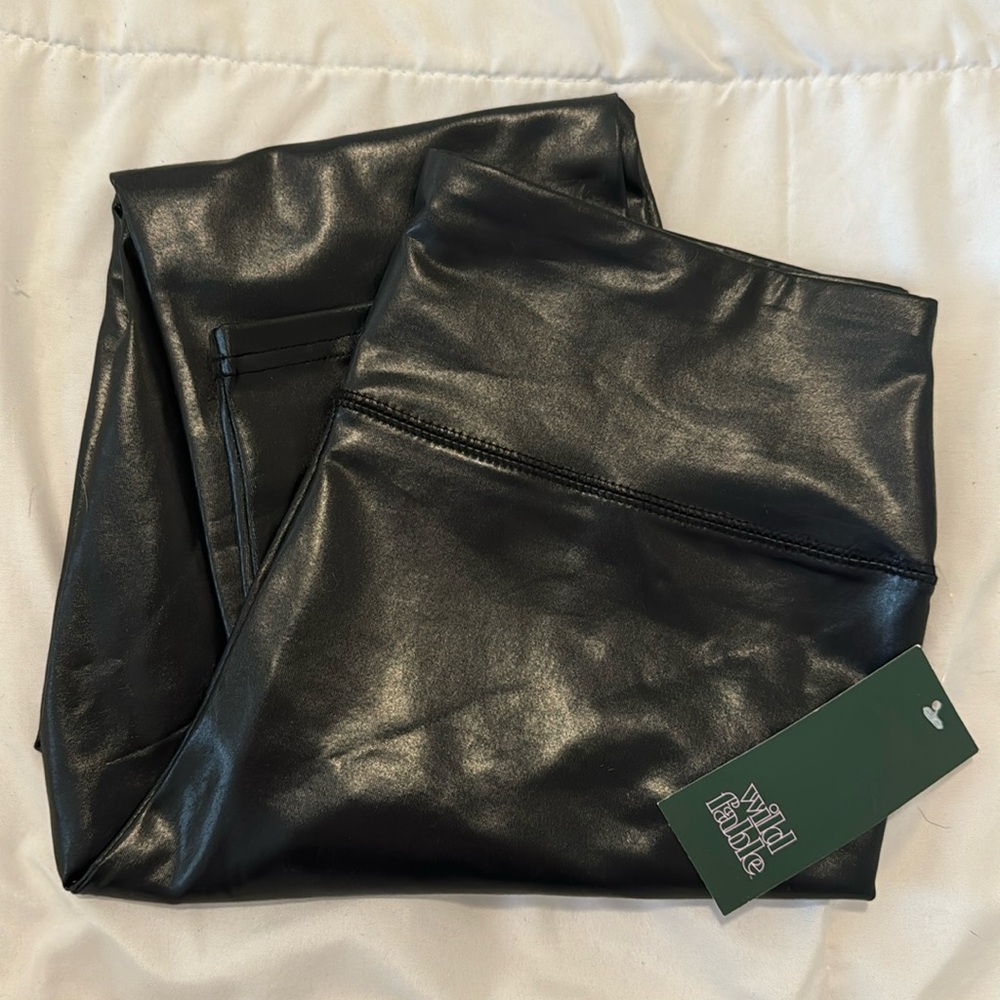 NWT Wild Fable Faux Leather Leggings Sz M